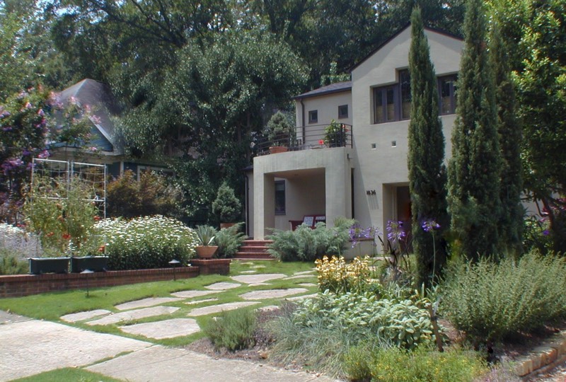 Urban curbside herb and vegetable garden Virginia highlands Atlanta